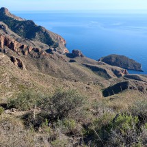 The rugged coast below Cabezo de la Panadera